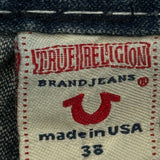 True Religion Contrast Stitch Jeans - 38W 32L Blue Denim