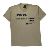 Single Stitch Delta Graphic T-Shirt - XL Beige Polyester Blend