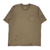 Carhartt T-Shirt - XL Brown Cotton