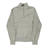 Tommy Hilfiger 1/4 Zip - Large Grey Cotton