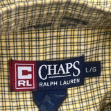 Chaps Ralph Lauren Checked Shirt - Large Green Cotton