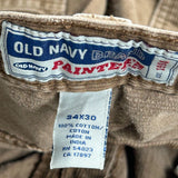Old Navy Carpenter Trousers - 33W 30L Brown Cotton