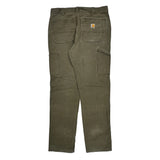 Carhartt Double Knee Cargo Pants - 34W 34L Green Cotton