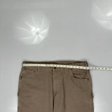 Carhartt Double Knee Carpenter Trousers - 42W 30L Brown Cotton