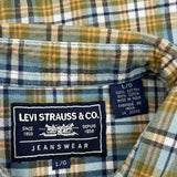 Levis Checked Flannel Shirt - Large Multicoloured Cotton
