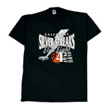 Galesburg Silver Streaks Russell Athletic Single Stitch T-Shirt - Large Black Cotton