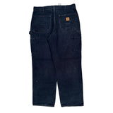 Carhartt Carpenter Trousers - 34W 30L Black Cotton