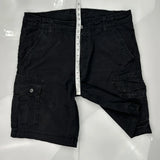 Levis Cargo Shorts - 36W 10L Black Cotton
