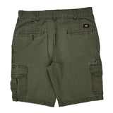 Dickies Cargo Shorts - 34W 10L Green Cotton Blend