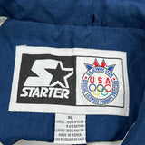 USA Olympics Starter Graphic Windbreaker - XL Blue Nylon