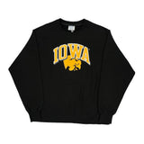 Iowa Champion College Sweatshirt - Large Black Cotton