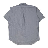 Ralph Lauren Checked Short Sleeve Shirt - Large Blue Cotton