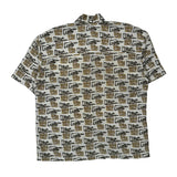 Structure Graphic Short Sleeve Shirt - Small Black Viscose