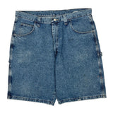 Wrangler Double Knee Carpenter Shorts - 38W 10L Blue Cotton