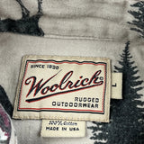 Rugged Outdoorwear Woolrich Patterned Shirt - Large Beige Cotton