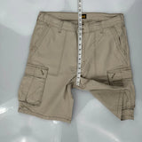 Lee Cargo Shorts - 34W 10L Beige Cotton