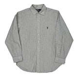 Philip Polo By Ralph Lauren Checked Shirt - XL White Cotton