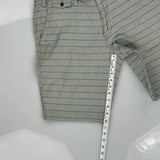 Quiksilver Striped Shorts - 34W 10L Grey Cotton Blend