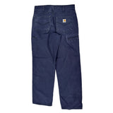 Carhartt Carpenter Trousers - 33W 32L Navy Cotton Blend