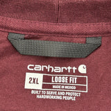 Carhartt Sweatshirt - 2XL Burgundy Cotton