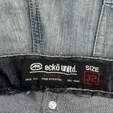 Ecko Unltd Denim Shorts - 32W 11L Gray Denim