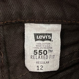 550 Levis Jeans - 24W UK 4 Brown Cotton