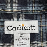 Carhartt Checked Flannel Shirt - XL Blue Cotton
