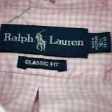 Ralph Lauren Checked Shirt - Large Pink Cotton