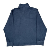 Calvin Klein 1/4 Zip - Large Blue Cotton