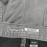 Carhartt Carpenter Trousers - 36W 32L Grey Cotton