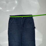 Carhartt Carpenter Trousers - 35W 34L Blue Cotton