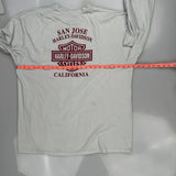 San Jose Harley Davidson Long Sleeve T-Shirt - XL White Cotton