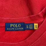 Polo Bear Polo By Ralph Lauren Graphic Sweatshirt - XL Red Cotton
