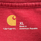 Carhartt T-Shirt - XL Red Cotton
