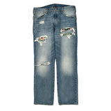 501 Levis Jeans - 37W US 14 Light Wash Denim