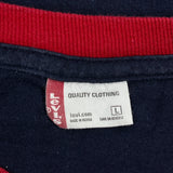 USA Levis Graphic T-Shirt - Large Blue Cotton