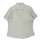 Armani Exchange Short Sleeve Shirt - Large White Linen