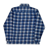 Dickies Checked Flannel Shirt - Large Blue Cotton