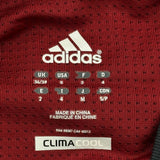 Denmark Dbu Adidas 2010-11 Training Football Shirt - Small Red Polyester