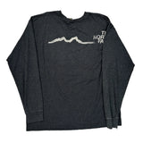 The North Face Long Sleeve T-Shirt - Large Gray Cotton Blend
