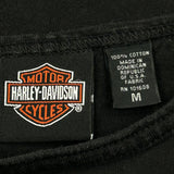 Motorcycle Harley Davidson Cropped Long Sleeve T-Shirt - Medium Black Cotton