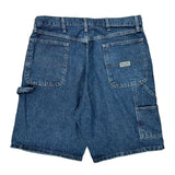 Wrangler Carpenter Shorts - 34W 10L Blue Cotton