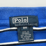 Age 9 Months Polo By Ralph Lauren Striped Polo Shirt - 3XS Blue Cotton