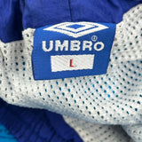 Umbro Sport Shorts - Large Blue Polyester