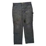 Carhartt Double Knee Carpenter Trousers - 34W 30L Grey Cotton