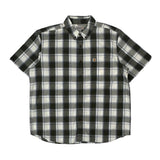 Carhartt Checked Short Sleeve Shirt - XL Gray Cotton