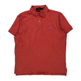 Polo By Ralph Lauren Slim Fit Polo Shirt - Large Red Cotton