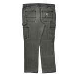 Carhartt Double Knee Carpenter Pants - 34W US 10 Gray Cotton