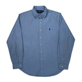Ralph Lauren Checked Shirt - Large Blue Cotton