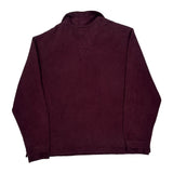 Polo By Ralph Lauren 1/4 Zip - Large Burgundy Cotton